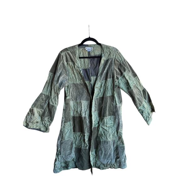 Midnite Jackets & Blazers - Vintage Midnite Patchwork Velvet & Satin Jacquard Oversized Statement Jacket S
